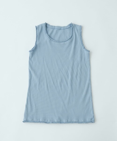 PUAL CE CIN(ピュアルセシン)の「フリルインナー(キャミソール・レディース・ホワイト/グレイッシュベージュ/サックスブルー/ブラック・FREE)」の3枚目の写真