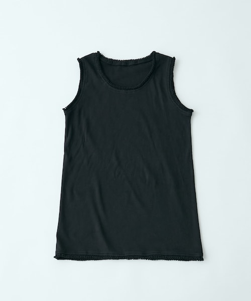 PUAL CE CIN(ピュアルセシン)の「フリルインナー(キャミソール・レディース・ホワイト/グレイッシュベージュ/サックスブルー/ブラック・FREE)」の1枚目の写真