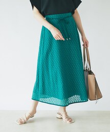 un dix cors | 《予約》【華やぎスカート】レースパインピングベルトスカート(スカート)