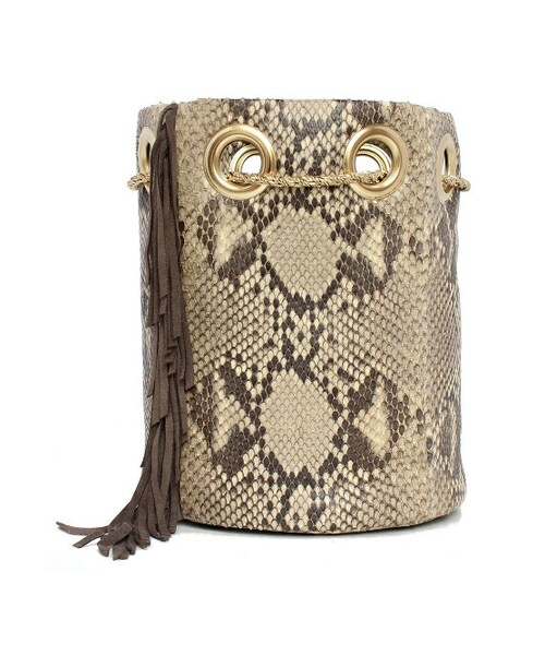DELPHINE DELAFON(-)の「Natural Python Bucket Bag(ショルダーバッグ・レディース・Natural python・One Size)」の1枚目の写真