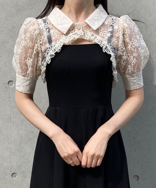 TITTY&CO.(ティティーアンドコー)の「【TITTY&CO.】フレアジャンスカ×クロップド刺繡ブラウスセット(ワンピース/ドレス・レディース・ブラック・F)」の20枚目の写真