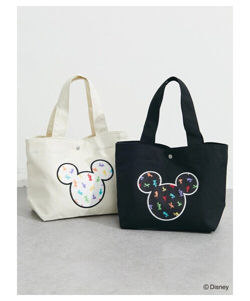 Green Parks(グリーンパークス)の「【予約】Disney/レインボートート(財布/小物・ブラック/ナチュラル・F)」の1枚目の写真