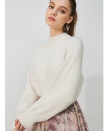 MERCURYDUO | ボトルネックミニシャギーロングスリーブニット(ニット/セーター)