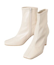 MERCURYDUO | スクエアトゥストレッチショートブーツ(ブーツ)