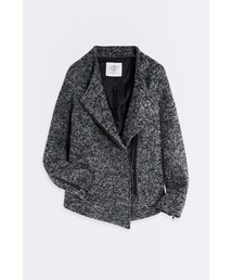 ORENDA | 就愛耍帥毛圈斜拉鍊騎士外套(ジャケット/アウター)