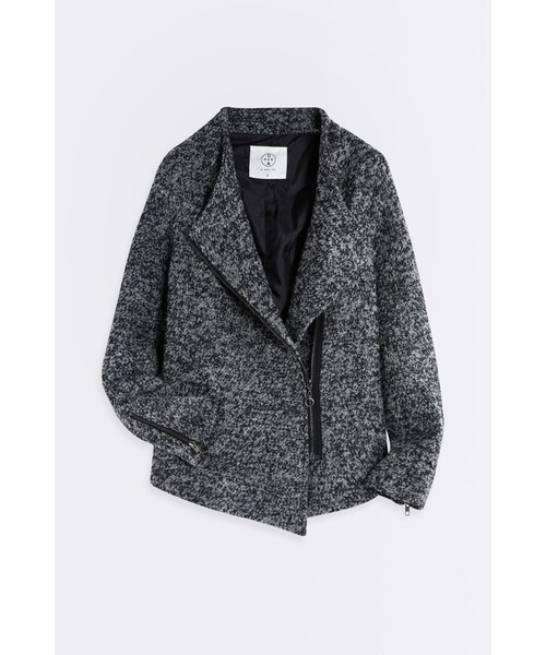 ORENDA（オレンダ）の「就愛耍帥毛圈斜拉鍊騎士外套（ジャケット/アウター・レディース・藍/麻灰・S/M/L/XL）」の9枚目の写真