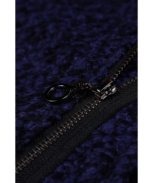 ORENDA（オレンダ）の「就愛耍帥毛圈斜拉鍊騎士外套（ジャケット/アウター・レディース・藍/麻灰・S/M/L/XL）」の6枚目の写真