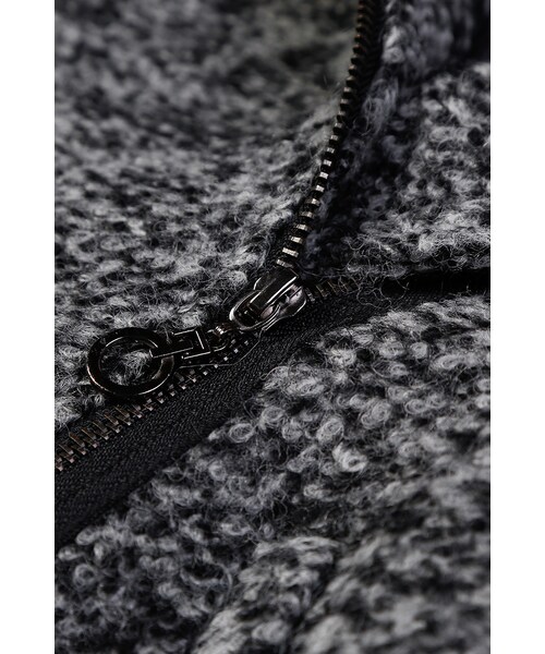 ORENDA（オレンダ）の「就愛耍帥毛圈斜拉鍊騎士外套（ジャケット/アウター・レディース・藍/麻灰・S/M/L/XL）」の15枚目の写真