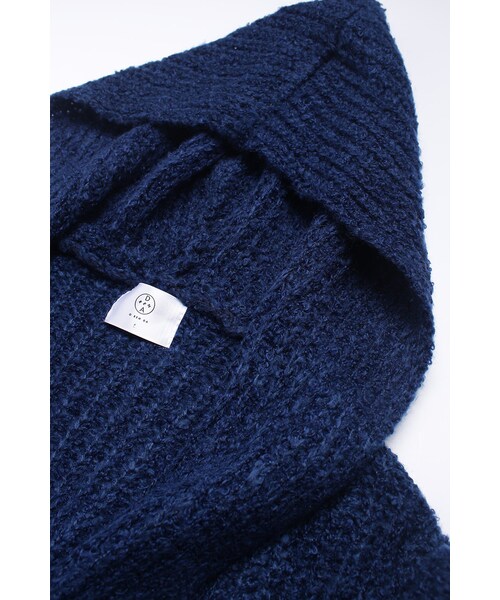 ORENDA（オレンダ）の「連帽抽繩針織外套（ジャケット/アウター・レディース・寶藍/杏色・F）」の9枚目の写真