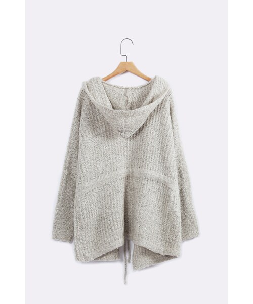 ORENDA（オレンダ）の「連帽抽繩針織外套（ジャケット/アウター・レディース・寶藍/杏色・F）」の13枚目の写真