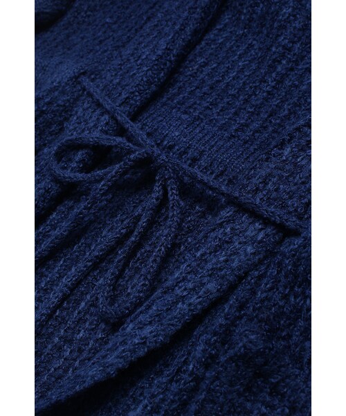 ORENDA（オレンダ）の「連帽抽繩針織外套（ジャケット/アウター・レディース・寶藍/杏色・F）」の11枚目の写真