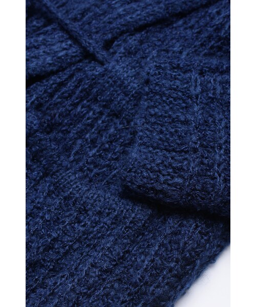 ORENDA（オレンダ）の「連帽抽繩針織外套（ジャケット/アウター・レディース・寶藍/杏色・F）」の10枚目の写真