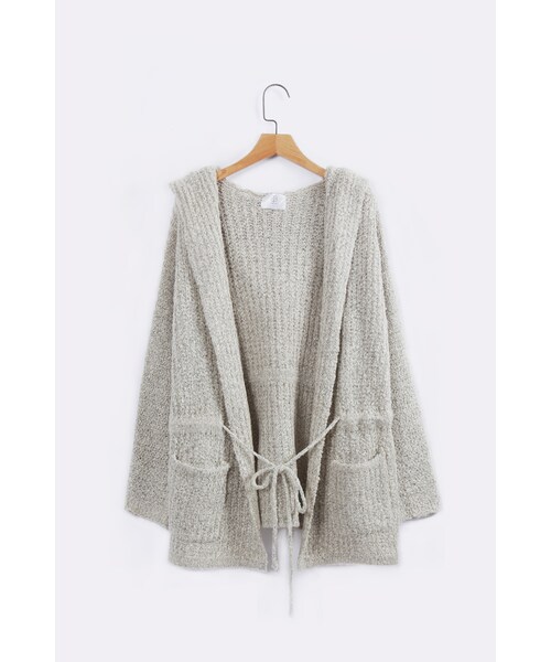 ORENDA（オレンダ）の「連帽抽繩針織外套（ジャケット/アウター・レディース・寶藍/杏色・F）」の12枚目の写真