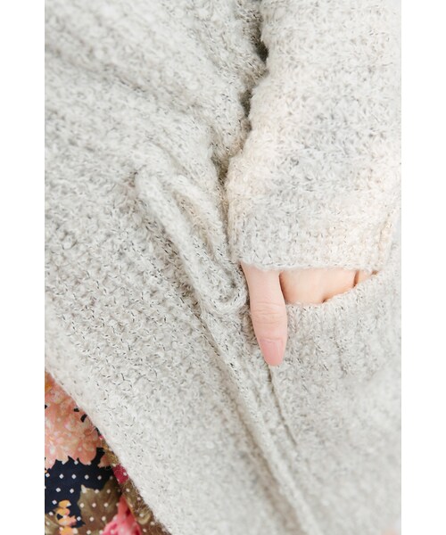 ORENDA（オレンダ）の「連帽抽繩針織外套（ジャケット/アウター・レディース・寶藍/杏色・F）」の19枚目の写真