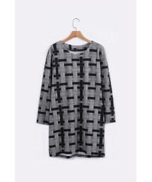 ORENDA | 不規則十字紋長洋裝(ワンピース/ドレス)