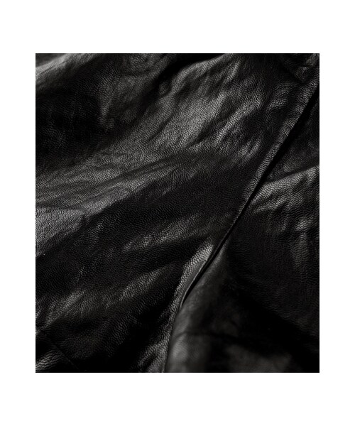 gracegift（グレースギフト）の「個性街頭 韓國帥氣縮腰皮短褲（パンツ・レディース・黑・F）」の3枚目の写真