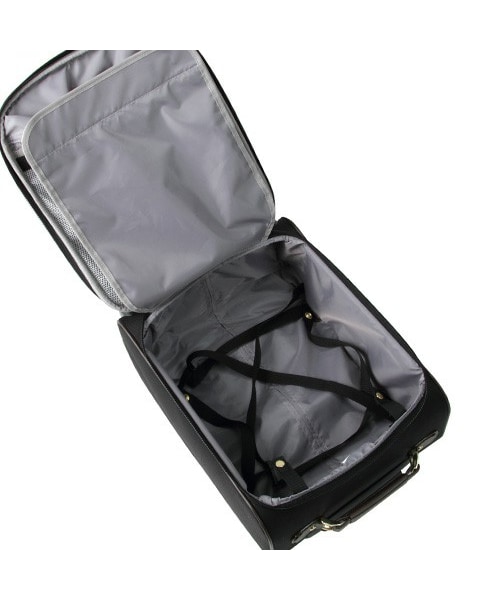 PROGRES（プログレ）の「≪プログレ／Progres≫ アイリッシュ◇機内持込み可　キャスターストッパー付きキャリーケース　51112（キャリーバッグ・ブラック/ネイビー・H46(55)×W33(33)×D22(25) cm）」の3枚目の写真