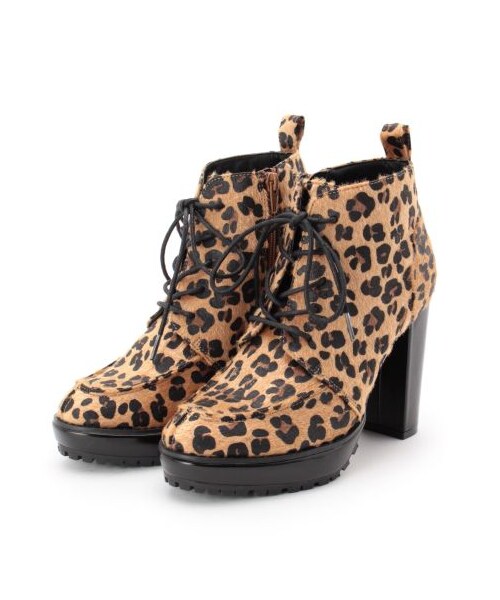 OZOC（オゾック）の「レースアップヒールブーツ（ブーツ・レディース・ネイビー/ブラック/ダークブラウン・23.5cm/24.5cm）」の3枚目の写真