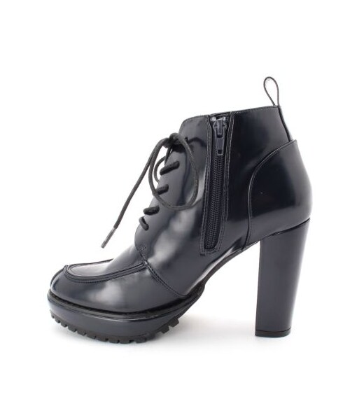 OZOC（オゾック）の「レースアップヒールブーツ（ブーツ・レディース・ネイビー/ブラック/ダークブラウン・23.5cm/24.5cm）」の4枚目の写真