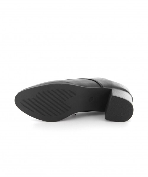 LOWRYS FARM（ローリーズファーム）の「ヒールマニッシュシューズ（シューズ・レディース・ブラック/ブラック×エナメル/グレー×スウェード・Ｍ/Ｌ）」の7枚目の写真