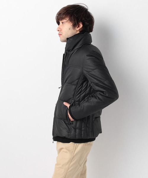 MORGAN HOMME（モルガンオム）の「レザーレイヤードダウン（984G47