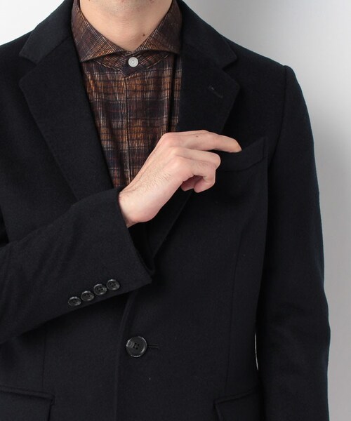 MORGAN HOMME(モルガンオム)の「14カシミアチェスターコート(984K41)(ジャケット/アウター・メンズ・ネイビー/グレー・M/L)」の5枚目の写真