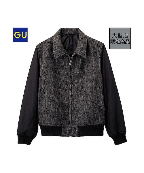 GU（ジーユー）の「（GU）ショートブルゾン（MEN ⁄ アウター・メンズ・NAVY/DARK GRAY/DARK BROWN・M/S/L/XL）」の2枚目の写真
