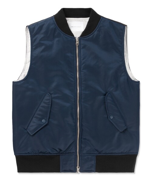 LIFUL MINIMAL GARMENTS.(ライフルミニマルガーメンツ)の「Navy MA-1 Mixed Vest(その他・メンズ・other・S/M/L)」の1枚目の写真