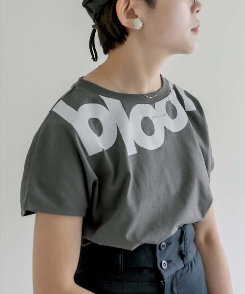 PUAL CE CIN（ピュアルセシン）の「オーガニックコットンプリントT（Tシャツ/カットソー・レディース・ナチュラル/グリーン/グレー・FREE）」の2枚目の写真