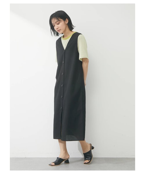 Green　Parks（グリーンパークス）の「・Petit Fleur ピンボーダーTシャツ（トップス・ブラック/ピンク/イエロー/グリーン・F）」の9枚目の写真