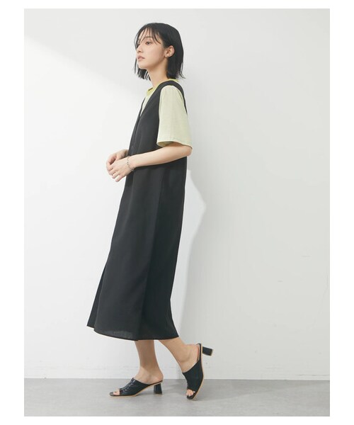 Green　Parks（グリーンパークス）の「・Petit Fleur ピンボーダーTシャツ（トップス・ブラック/ピンク/イエロー/グリーン・F）」の10枚目の写真