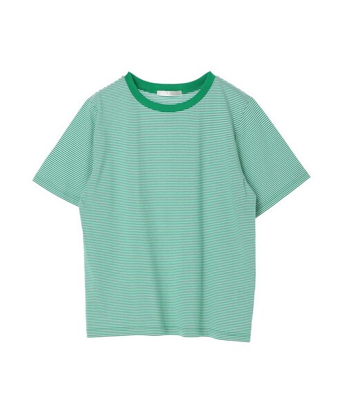 Green　Parks（グリーンパークス）の「・Petit Fleur ピンボーダーTシャツ（トップス・ブラック/ピンク/イエロー/グリーン・F）」の15枚目の写真