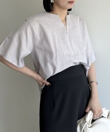 prose verse | パールキーネックブラウス(シャツ/ブラウス)