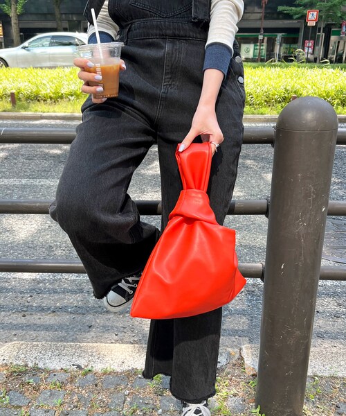 Lattice(Lattice)の「エコレザーマルシェバッグ(トートバッグ・レディース・ブラック/グリーン/アイボリー/シルバー/オレンジ・0)」の2枚目の写真