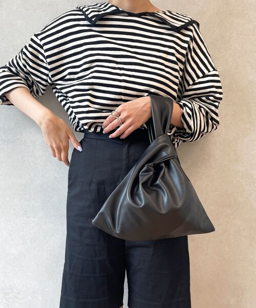 Lattice(Lattice)の「エコレザーマルシェバッグ(トートバッグ・レディース・ブラック/グリーン/アイボリー/シルバー/オレンジ・0)」の3枚目の写真