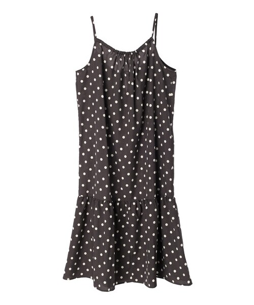 Green Parks(グリーンパークス)の「・SUGAR SPOON ドットギャザーキャミワンピ(ワンピース/ドレス・チャコールグレー/カーキ/サックスブルー・F)」の18枚目の写真