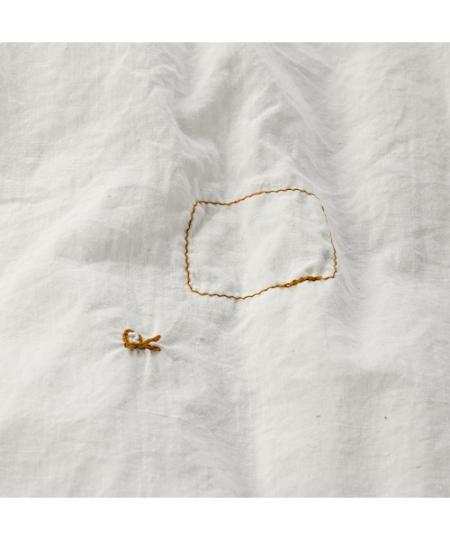 美品＊45R インドカディの908ビッグーグーレースシャツ 1 白 ロゴ刺繍 美品＊45R インドカディの908ビッグーグーレースシャツ 1 白