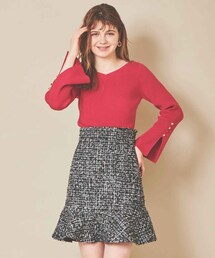 31 Sons de mode（トランテアン　ソン　ドゥ　モード）の「【予約】ツイードミニ台形スカート（パンツ）」