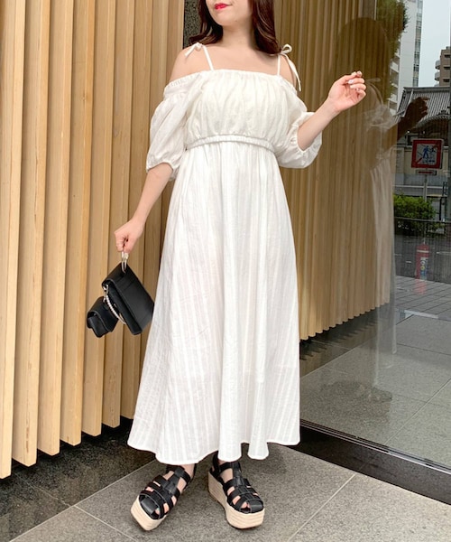 OLIVE des OLIVE（オリーブデオリーブ）の「セットワンピース（ワンピース・レディース・オフホワイト/イエロー/オレンジ/ブラック・FREE）」の2枚目の写真