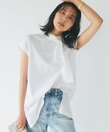 RIVE DROITE（リヴドロワ）の「予約【着こなしを楽しめる】異素材ボウタイ2WAYカットソー（Tシャツ/カットソー）」