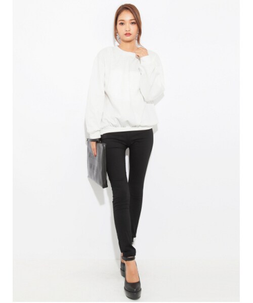 EMODA（エモダ）の「ストレッチレギンス（パンツ・レディース・ブラック/ネイビー・F）」の3枚目の写真