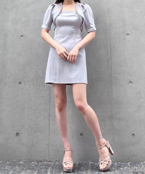 TITTY&CO.（ティティーアンドコー）の「【TITTY&CO.】シアーボレロワンピース（ワンピース/ドレス・レディース・ピンク/ライトブルー・S/M）」の4枚目の写真