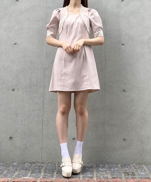 TITTY&CO.（ティティーアンドコー）の「【TITTY&CO.】シアーボレロワンピース（ワンピース/ドレス・レディース・ピンク/ライトブルー・S/M）」の3枚目の写真