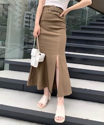 OLIVE des OLIVE | ベルト付きスリットマーメイドスカート(スカート)