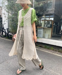 CIAOPANIC | 夏から秋にかけて大活躍、レース編みロングジレ(ニット/セーター)