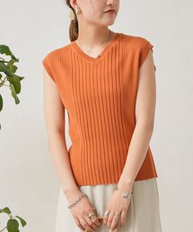 Chez toi | イレギュラーピッチコンパクトフレンチスリーブプルオーバー(ニット/セーター)