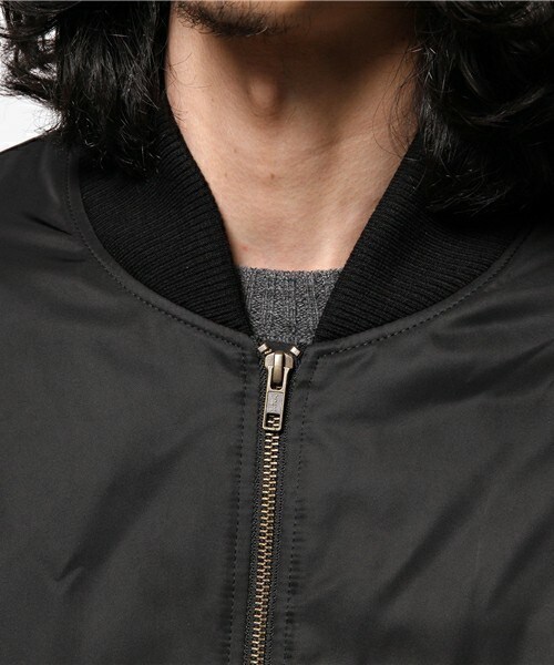 603（ロクマルサン）の「603 ナイロン裏キルトMA-1（ブルゾン・メンズ・ブラック/ダークグリーン・40）」の7枚目の写真