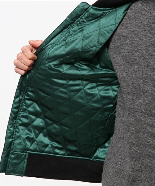 603（ロクマルサン）の「603 ナイロン裏キルトMA-1（ブルゾン・メンズ・ブラック/ダークグリーン・40）」の12枚目の写真