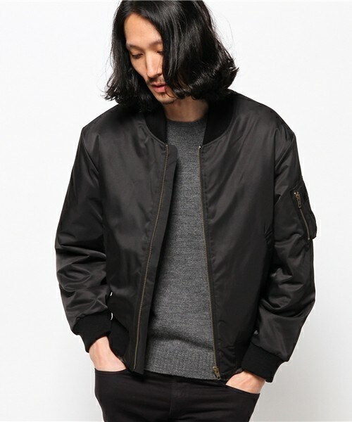 603（ロクマルサン）の「603 ナイロン裏キルトMA-1（ブルゾン・メンズ・ブラック/ダークグリーン・40）」の6枚目の写真