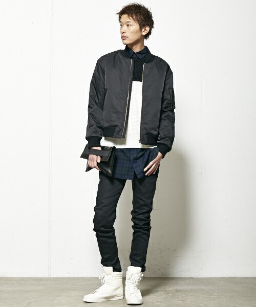 603（ロクマルサン）の「603 ナイロン裏キルトMA-1（ブルゾン・メンズ・ブラック/ダークグリーン・40）」の14枚目の写真